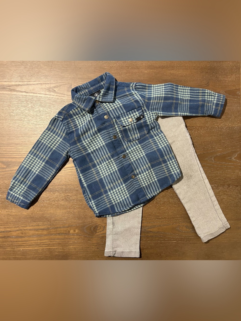 Volcom Boys 2T Plaid Flannel Shirt and Jeans